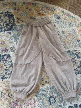 SHEIN Cream Textured Cozy Lounge Sweatpants